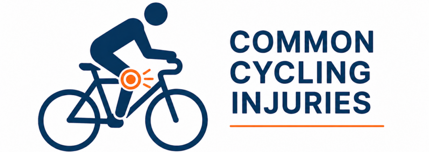 Cyclist experiencing knee pain while riding a bicycle