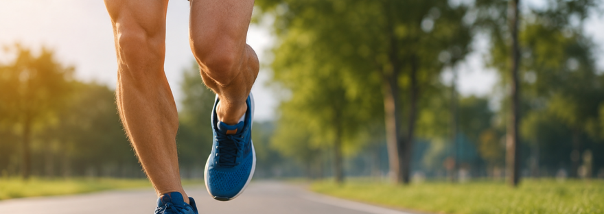 Runner training outdoors for a summer 5K to help illustrate common running injuries and physiotherapy treatment in Ajax.